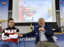Andrea Dovizioso insieme a Cristian Habetswallner (Resp Sponsorship Telecom Italia)