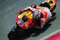 Marc Marquez, al terzo giorno di test a Sepang